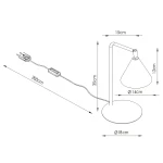 Nox lampa biurkowa E14 szałwiowa SL.2576