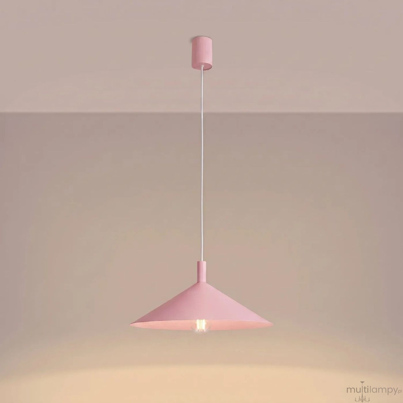 Nox D40 lampa wisząca E27 różowa SL.2545