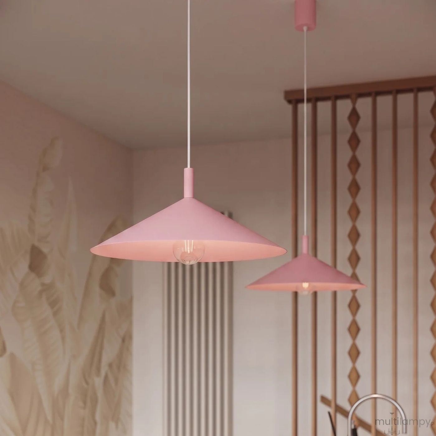 Nox D40 lampa wisząca E27 różowa SL.2545