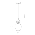 Carrara lampa wisząca 1xE14 taupe MLP2808