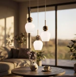 Carrara lampa wisząca 3xE14 taupe MLP2810