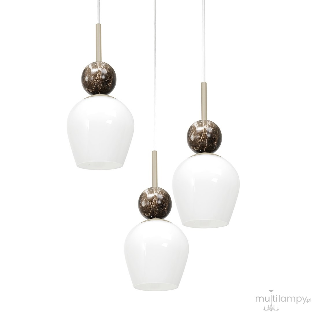 Carrara lampa wisząca 3xE14 taupe MLP2810