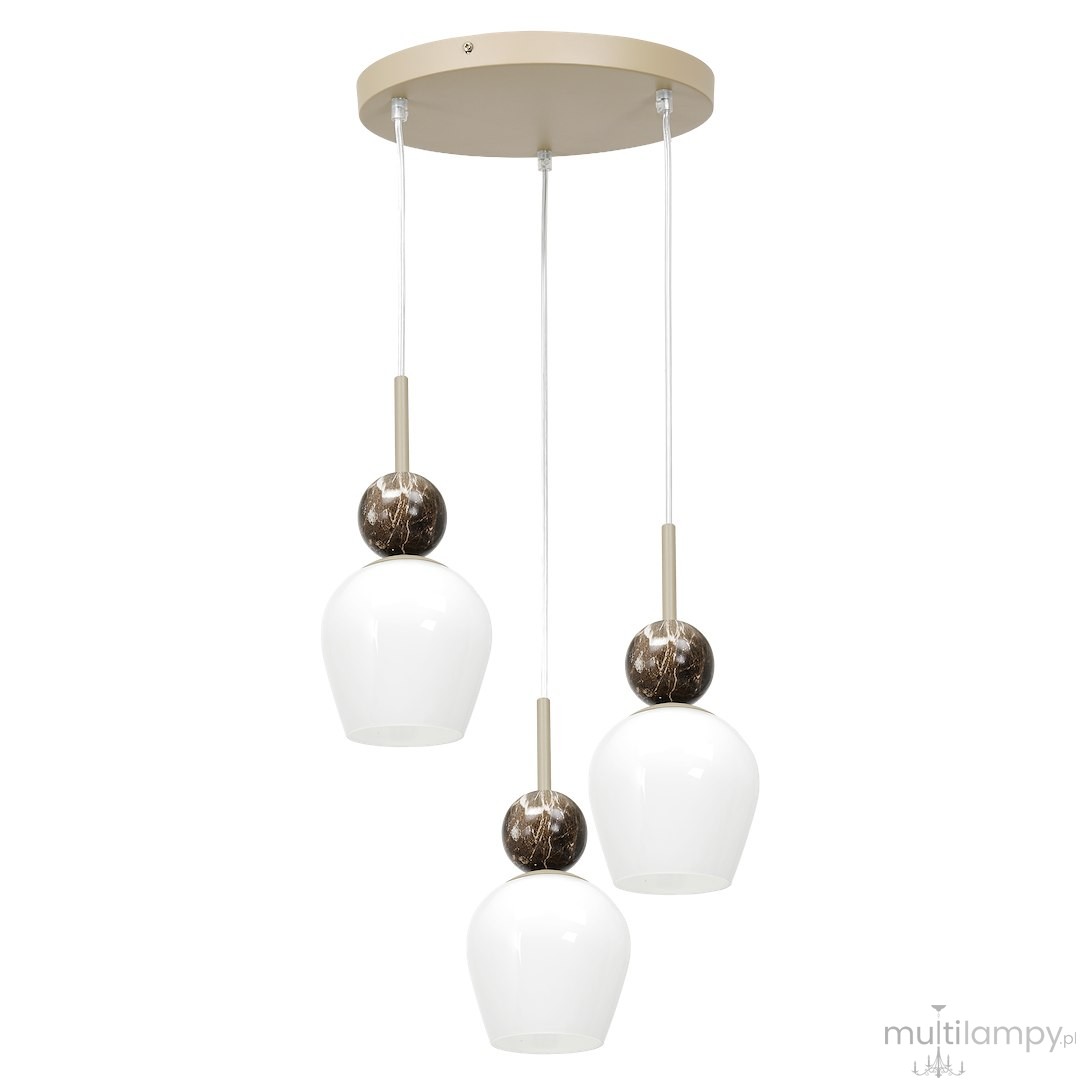 Carrara lampa wisząca 3xE14 taupe MLP2810