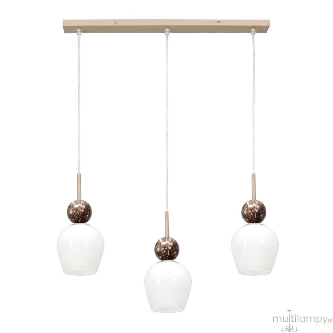 Carrara lampa wisząca 3xE14 taupe MLP2809