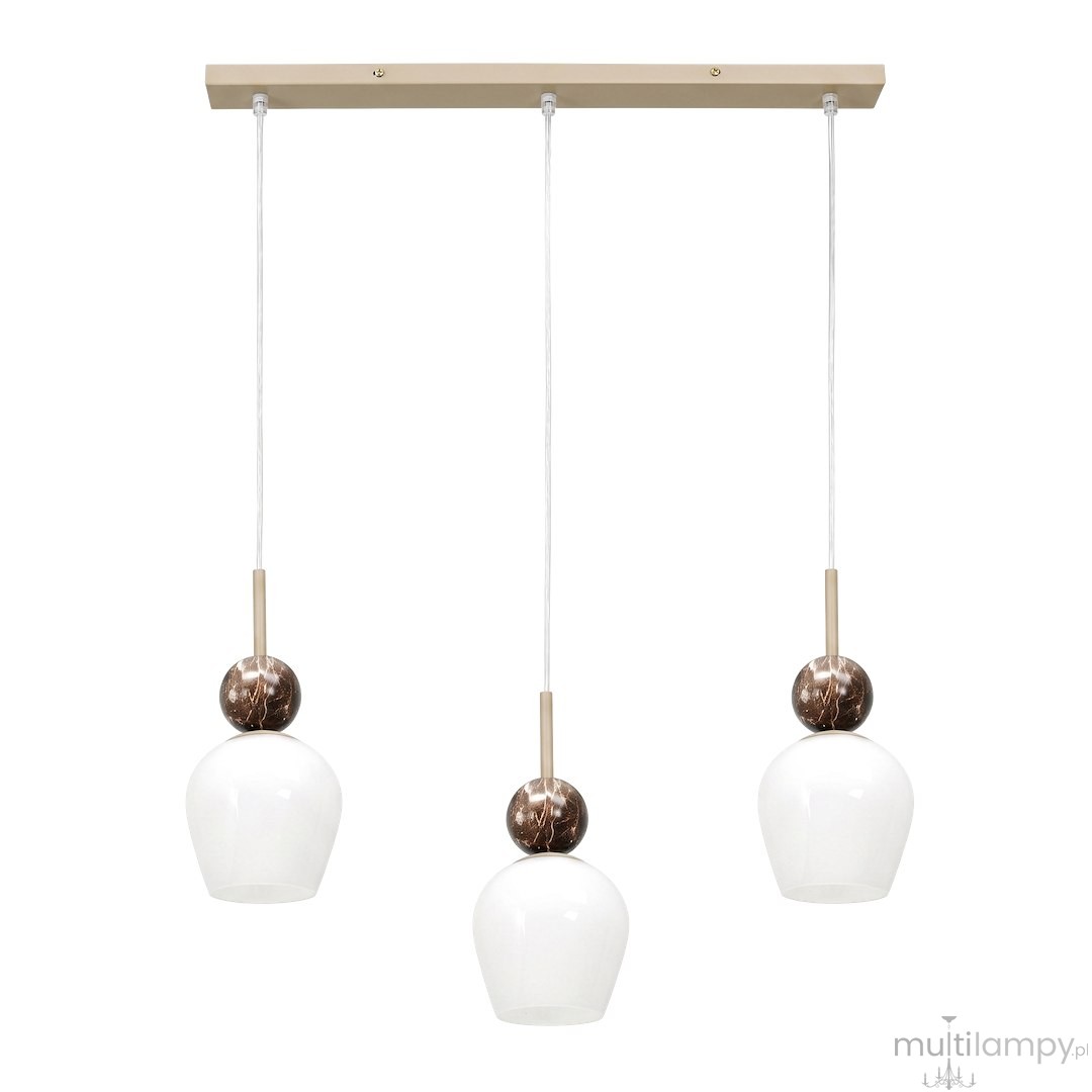 Carrara lampa wisząca 3xE14 taupe MLP2809