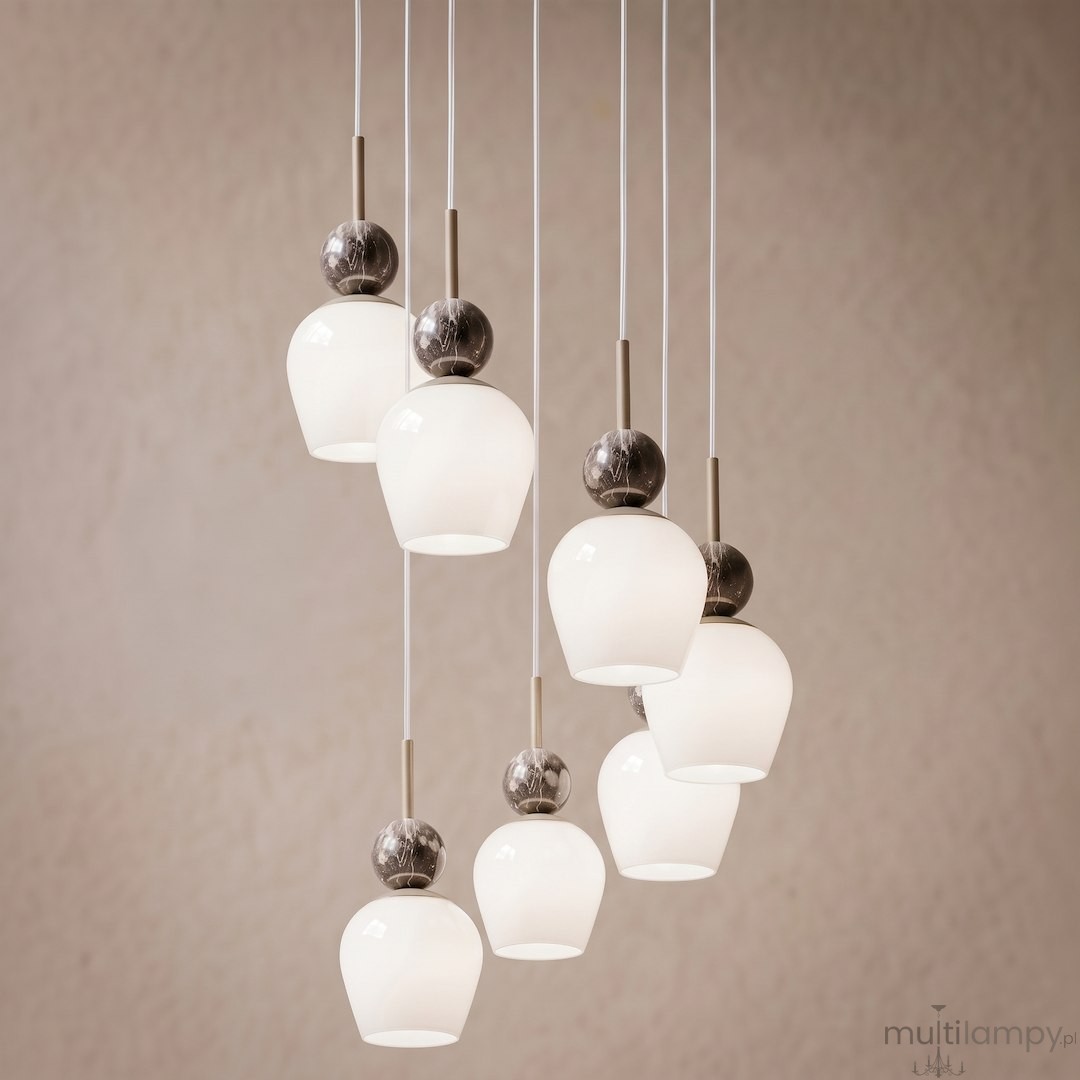 Carrara lampa wisząca 7xE14 taupe MLP2811