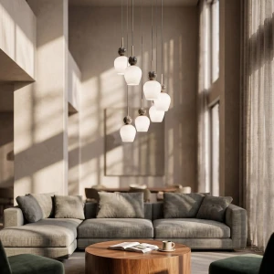 Carrara lampa wisząca 7xE14 taupe MLP2811