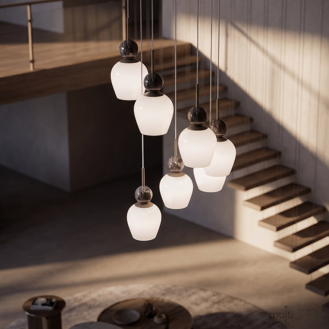 Carrara lampa wisząca 7xE14 taupe MLP2811