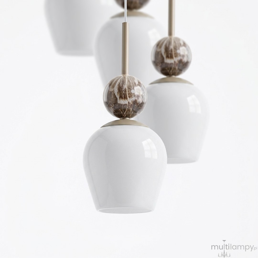 Carrara lampa wisząca 7xE14 taupe MLP2811