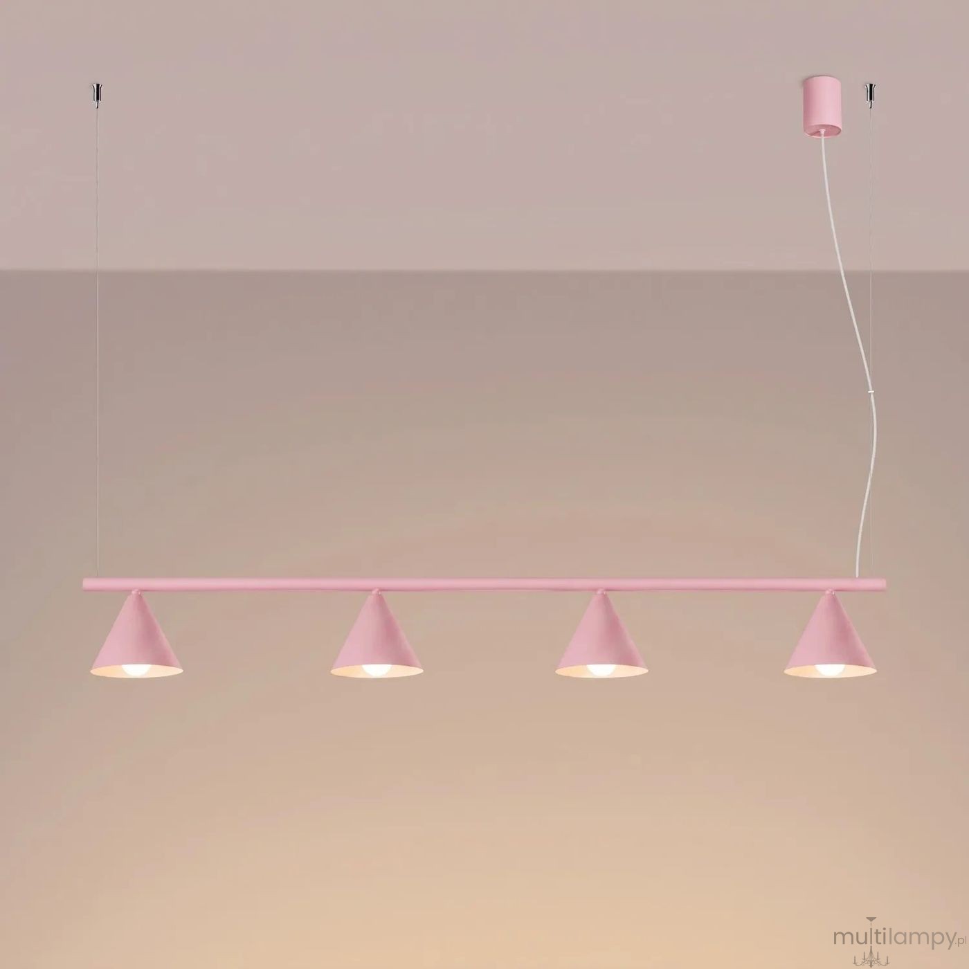 Nox 4L lampa wisząca 4xE14 różowa SL.2560