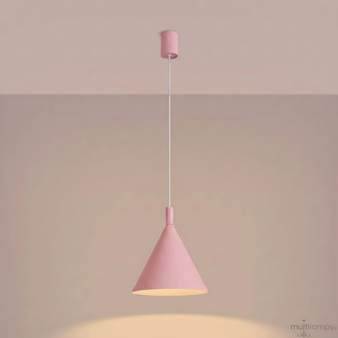 Nox D25 lampa wisząca E27 różowa SL.2530