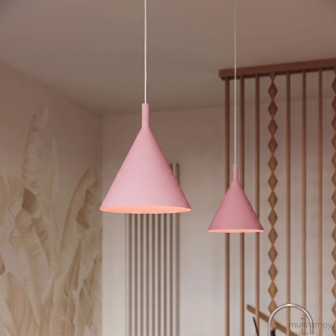 Nox D25 lampa wisząca E27 różowa SL.2530