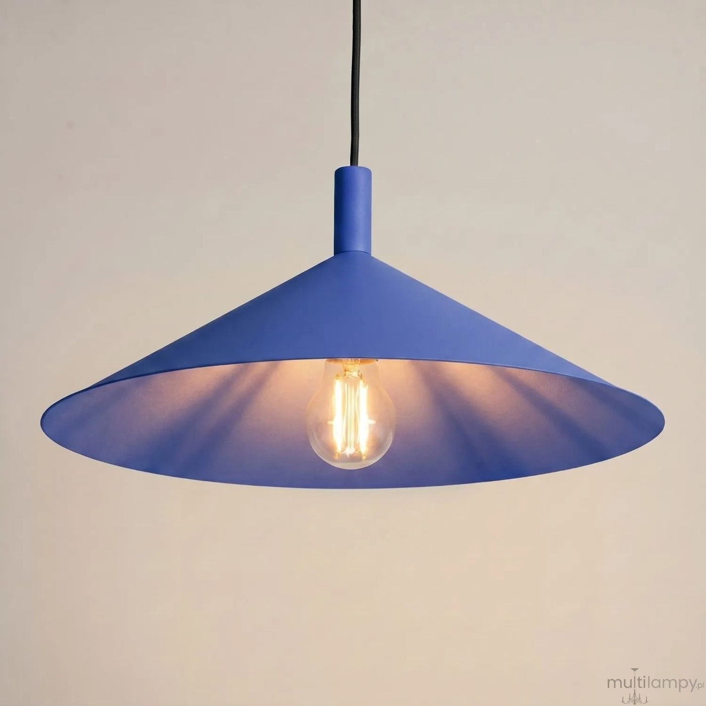 Nox D40 lampa wisząca E27 ultramaryna SL.2544
