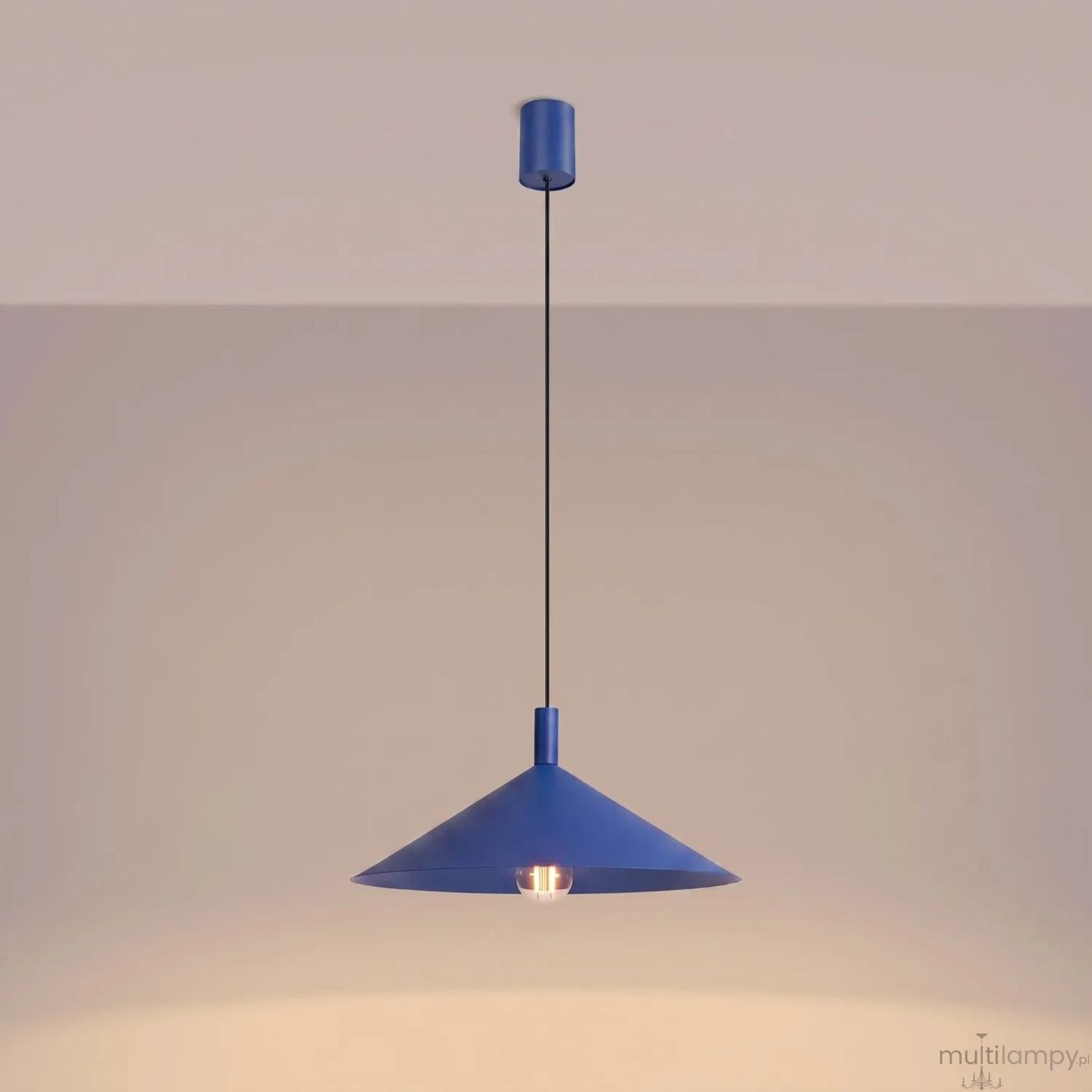 Nox D40 lampa wisząca E27 ultramaryna SL.2544