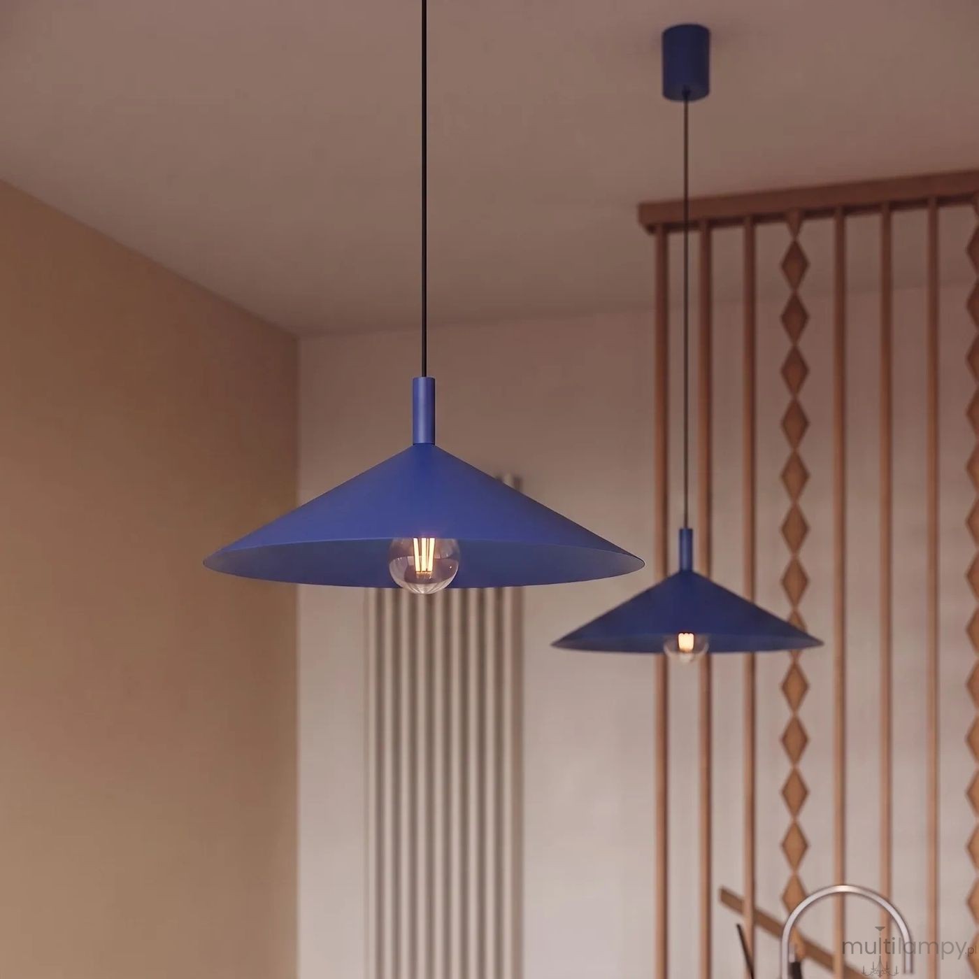 Nox D40 lampa wisząca E27 ultramaryna SL.2544