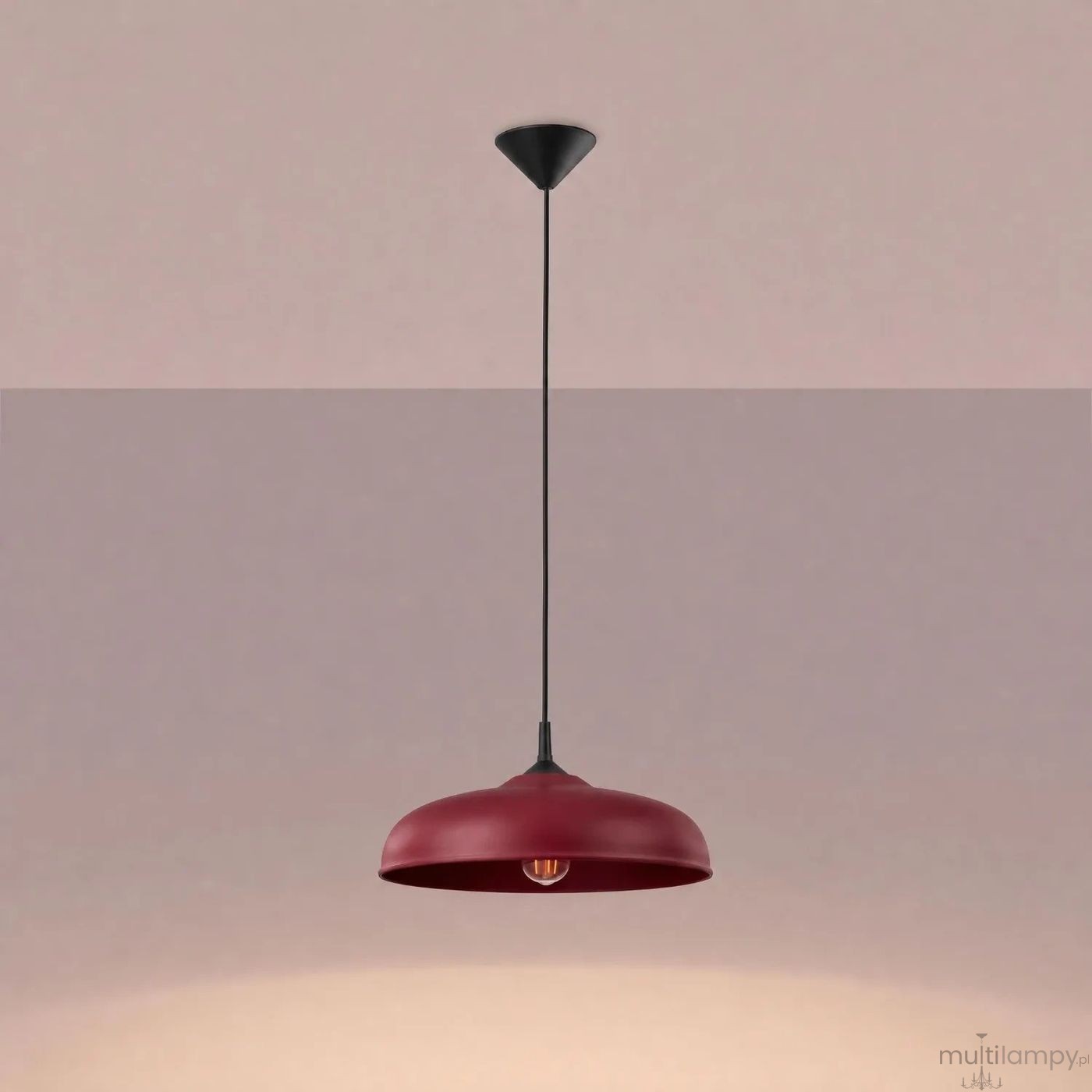 Gina lampa wisząca E27 burgund SL.2063