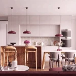 Gina lampa wisząca E27 burgund SL.2063