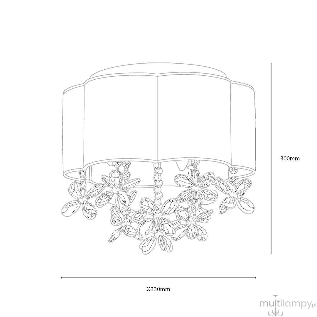 Esmeralda lampa sufitowa 3xE14 chrom/biały ML2789