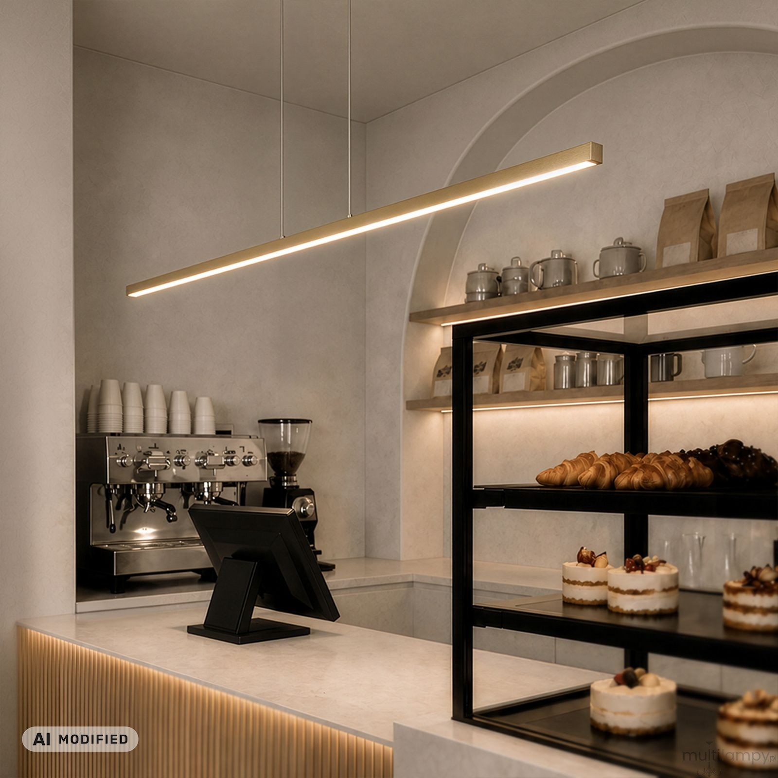 Linia 120 lampa wisząca 1xLED/15W/CCT złota