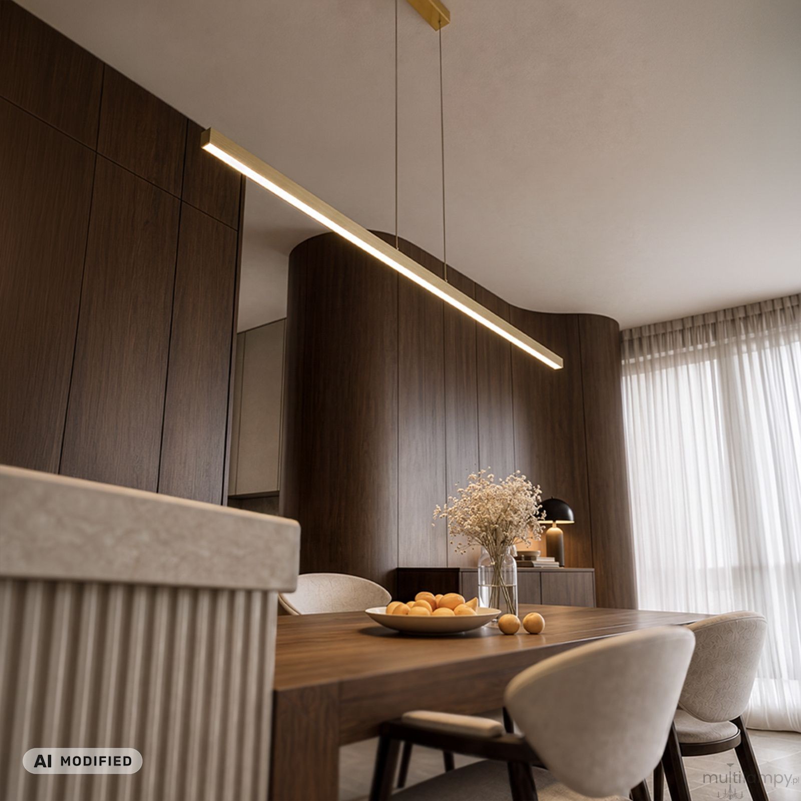 Linia 120 lampa wisząca 1xLED/15W/CCT złota