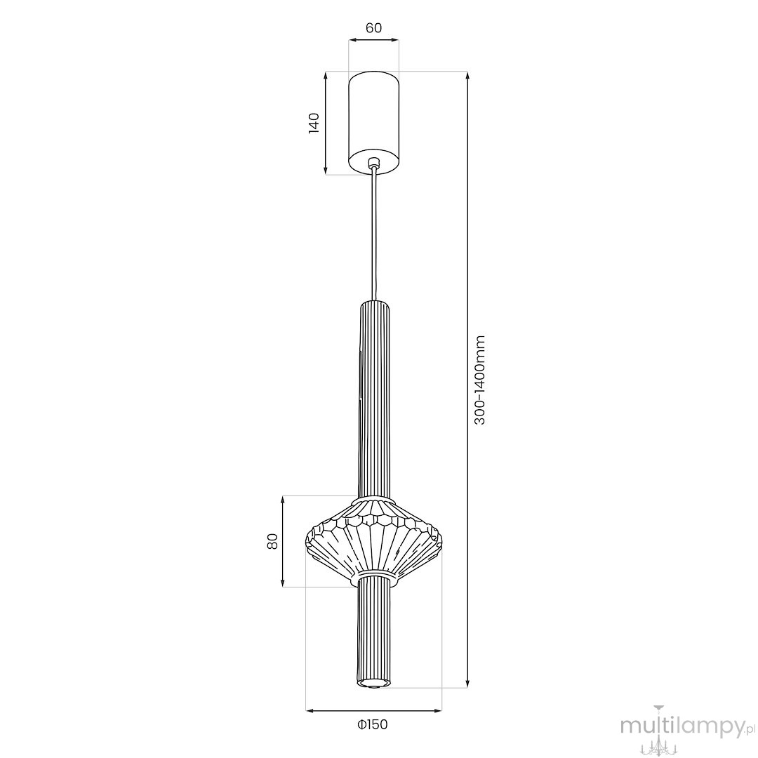 Padre lampa wisząca LED 7W 3000K złota ML2797