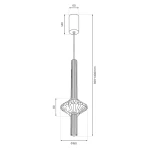Padre lampa wisząca LED 7W 3000K złota ML2797