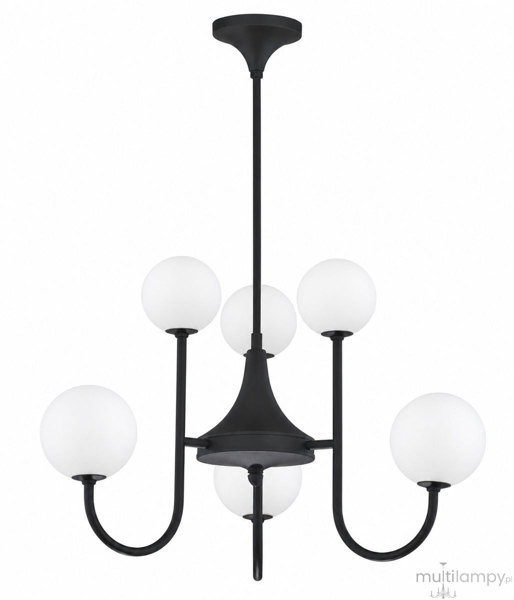 Selen lampa wisząca 6xG9 czarna 1947