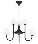 Selen lampa wisząca 6xG9 czarna 1947