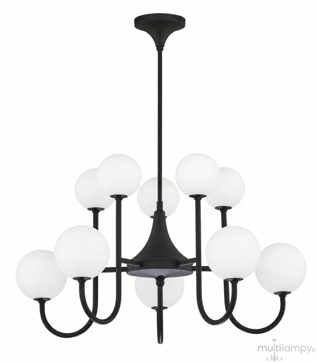 Selen lampa wisząca 10xG9 czarna 1948