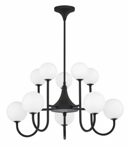 Selen lampa wisząca 10xG9 czarna 1948