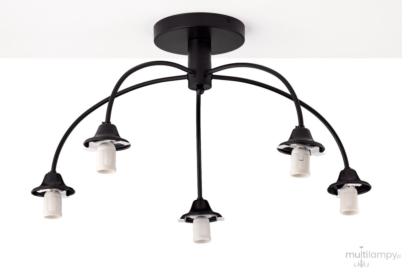 Nola lampa sufitowa 5xE27 czarna 2169