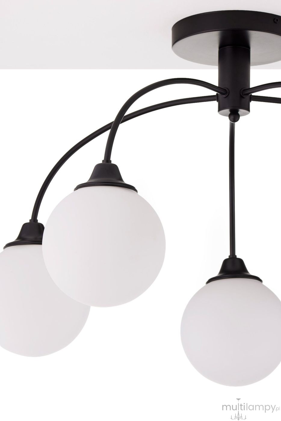 Nola lampa sufitowa 5xE27 czarna 2169