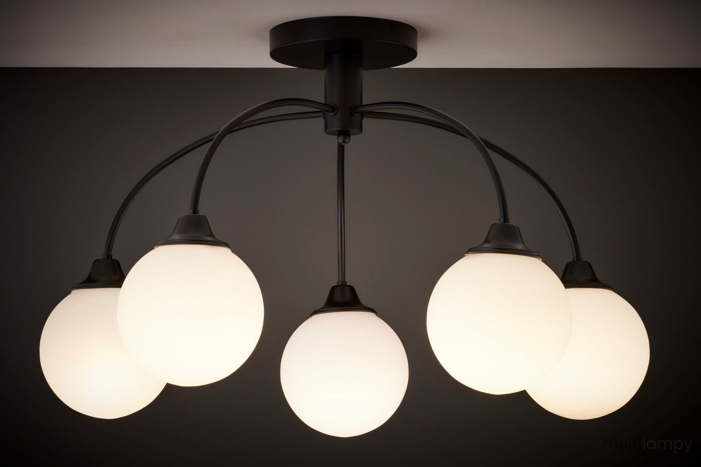 Nola lampa sufitowa 5xE27 czarna 2169