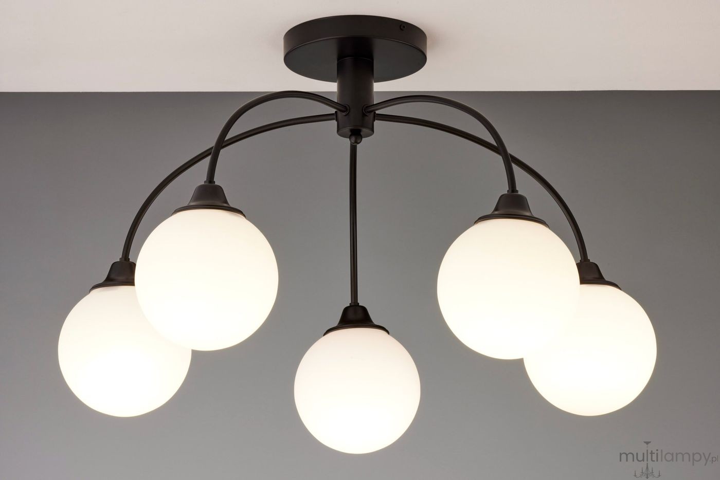 Nola lampa sufitowa 5xE27 czarna 2169