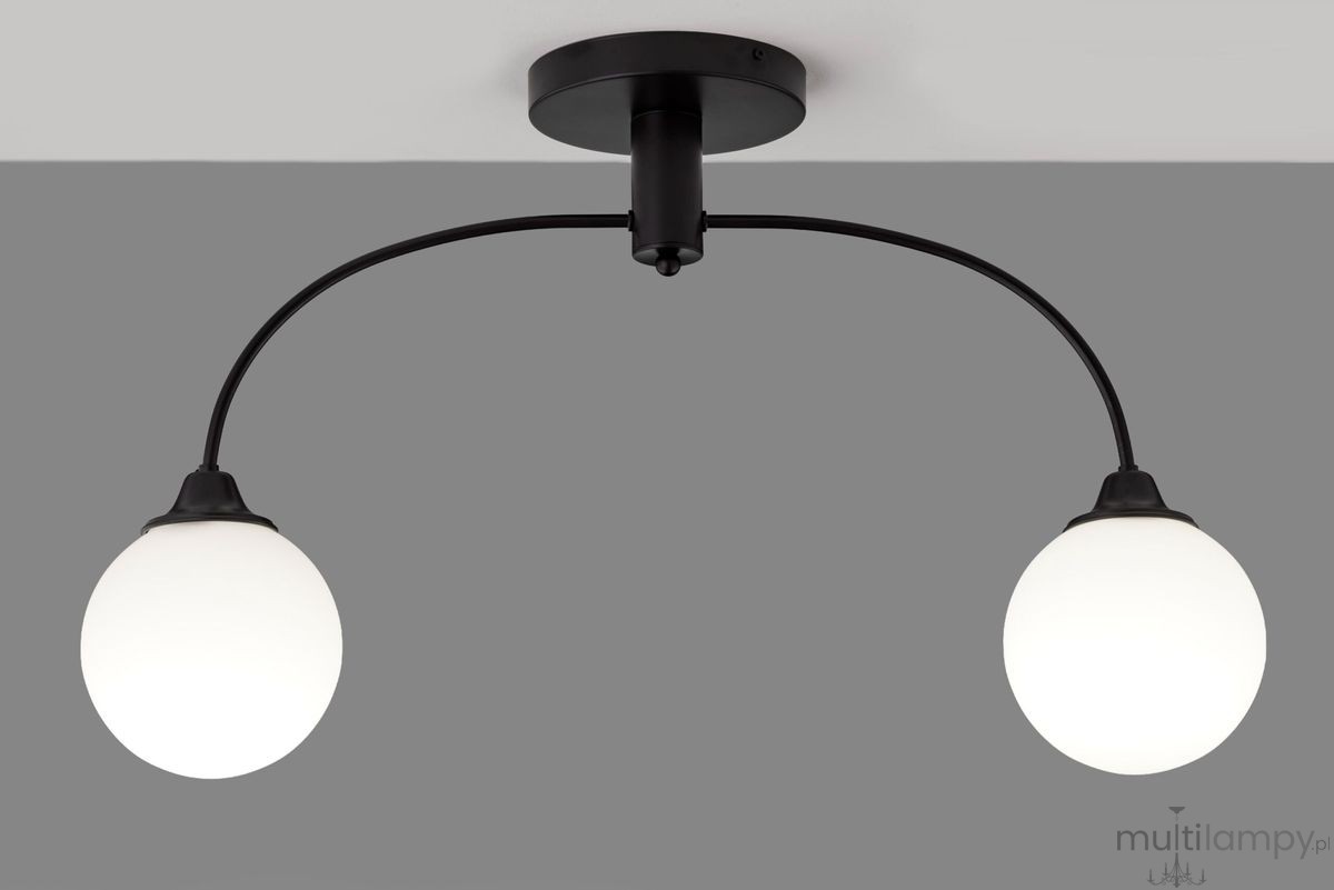 Nola lampa sufitowa 2xE27 czarna 2170