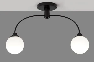 Nola lampa sufitowa 2xE27 czarna 2170