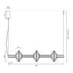 Padre lampa wisząca LED 18W 3000K złota ML2799