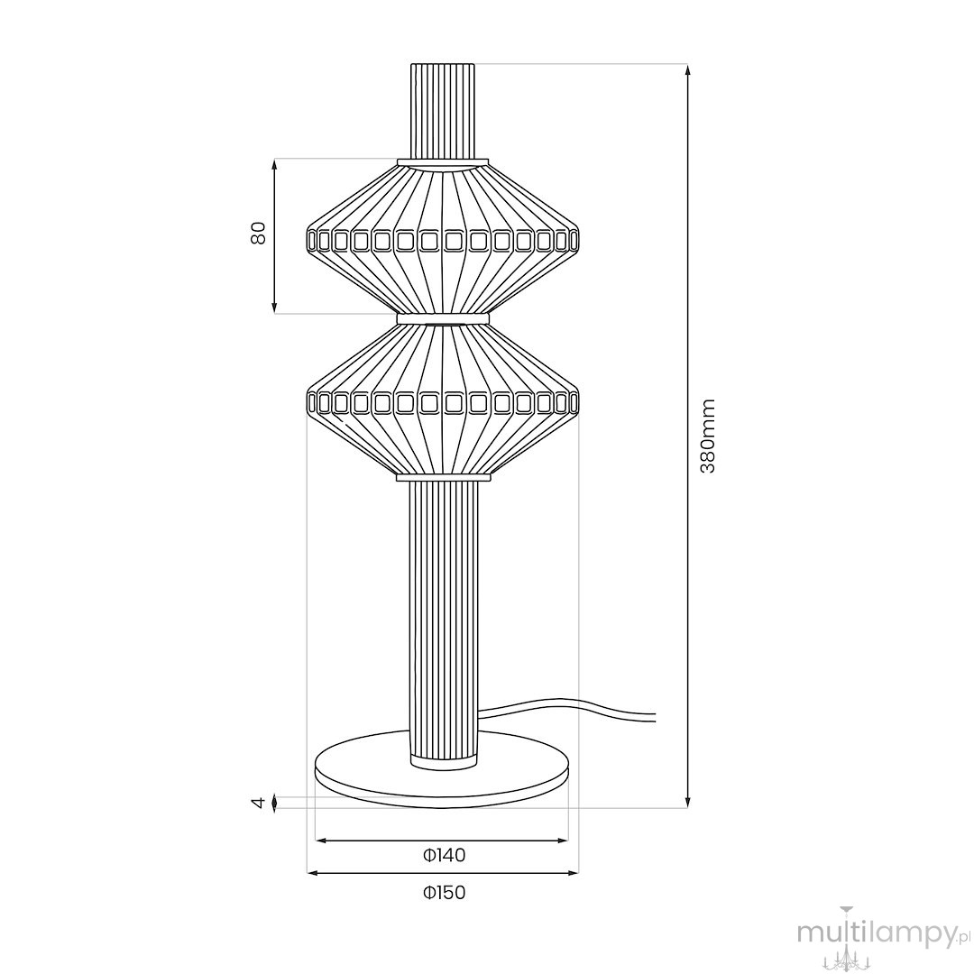 Padre lampka stołowa LED 9W 3000K złota ML2801