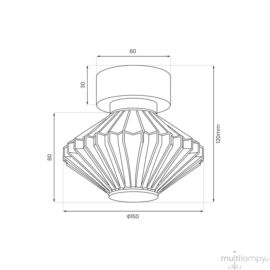 Padre lampa sufitowa LED 6W 3000K złota ML2795