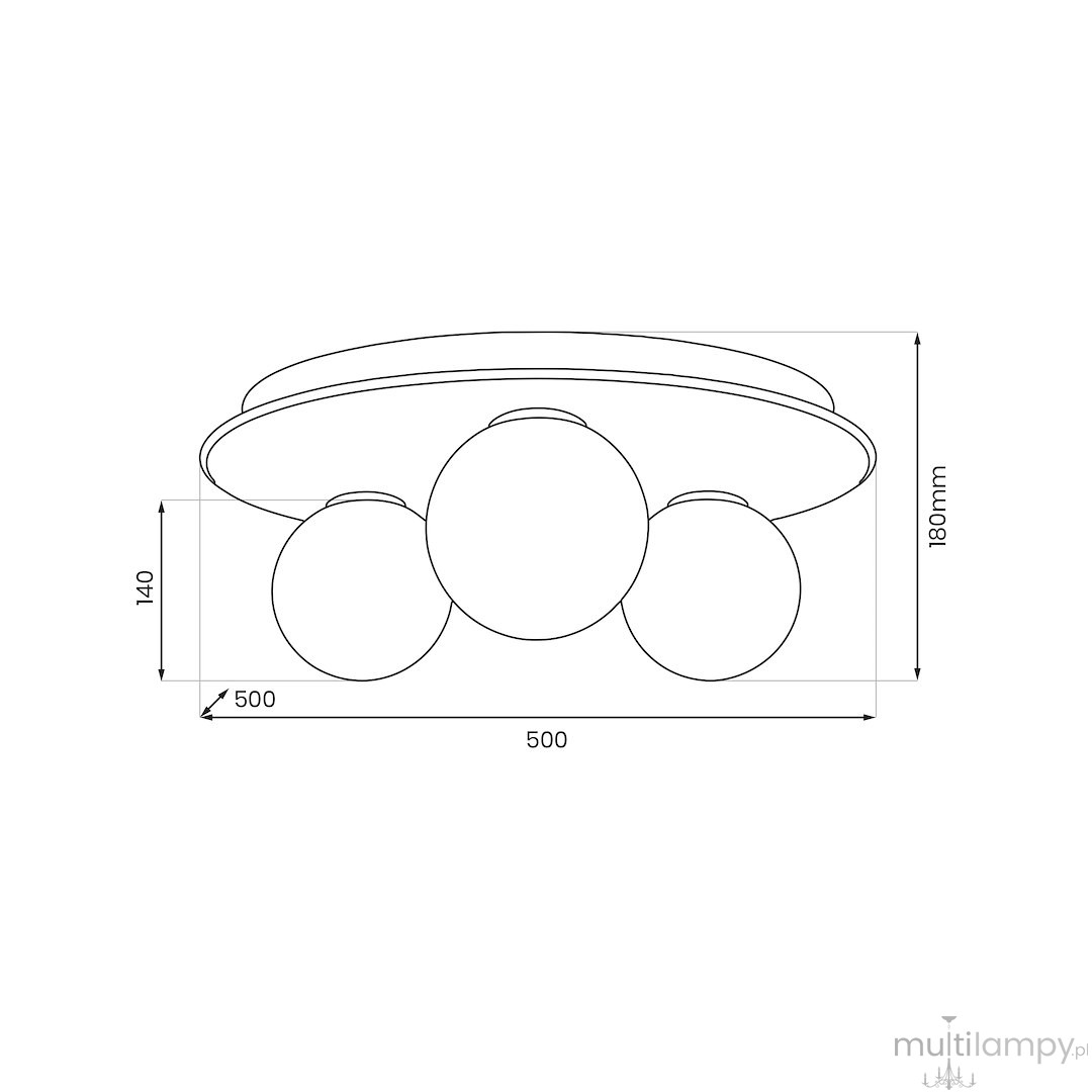 Carter lampa sufitowa 3xE14 biała MLP0225