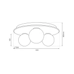 Carter lampa sufitowa 3xE14 biała MLP0225