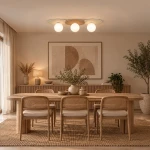 Carter lampa sufitowa 3xE14 biała/naturalny MLP0228