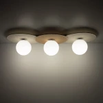 Carter lampa sufitowa 3xE14 biała/naturalny MLP0228