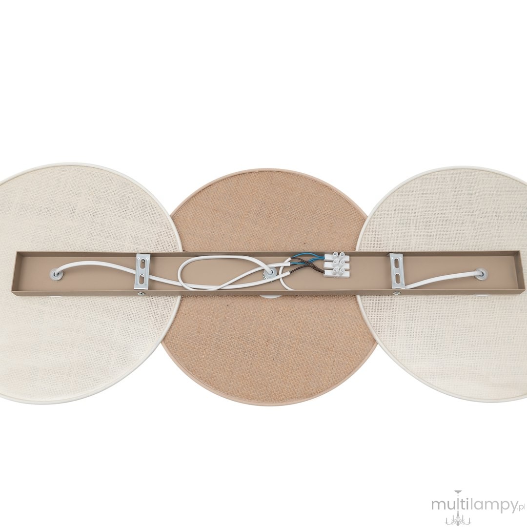 Carter lampa sufitowa 3xE14 biała/naturalny MLP0228