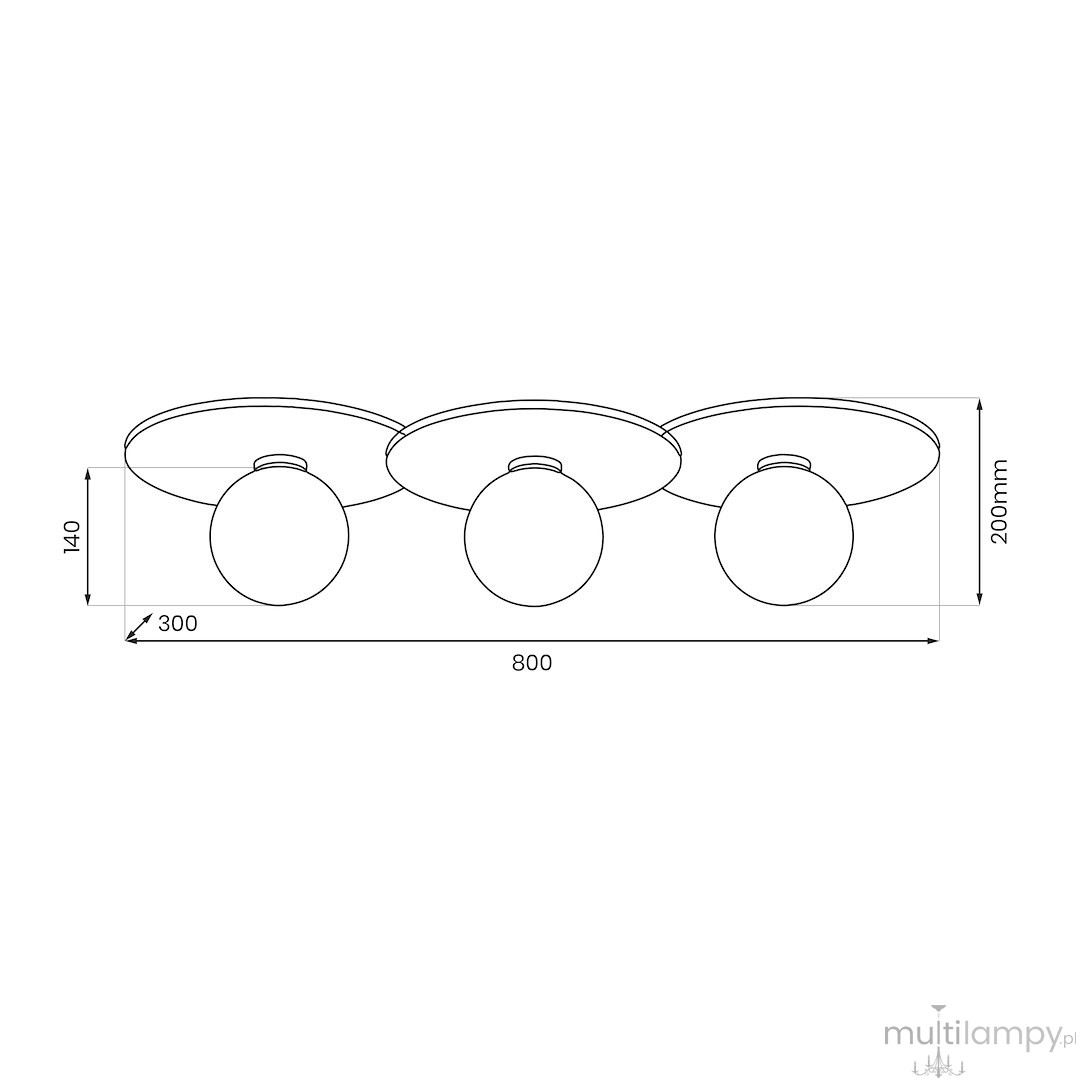 Carter lampa sufitowa 3xE14 biała/naturalny MLP0228