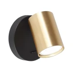 Genesis kinkiet (spot) 1xGU10 czarny/złoty ML2907