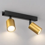 Hudson lampa sufitowa (spot) 2xGU10 czarna/złota MLP0258