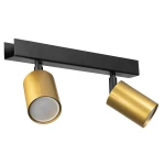 Hudson lampa sufitowa (spot) 2xGU10 czarna/złota MLP0258