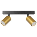 Hudson lampa sufitowa (spot) 2xGU10 czarna/złota MLP0258