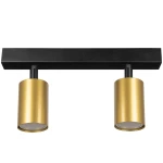 Hudson lampa sufitowa (spot) 2xGU10 czarna/złota MLP0258